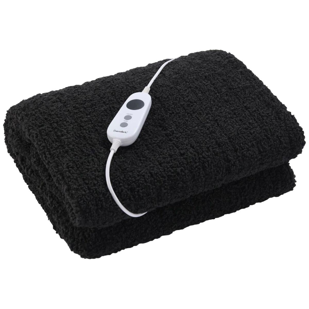 Dreamaker Teddy Fleece Heated Throw Blush Pink
