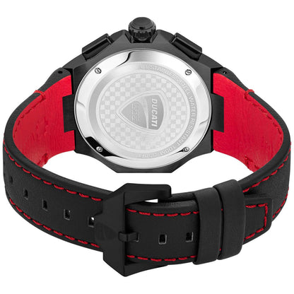 Ducati Motore Chronograph Men's Black Leather Watch