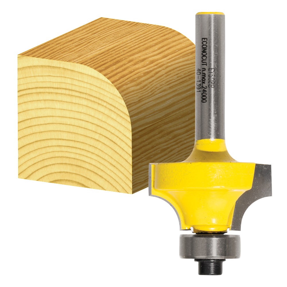 ECONOCUT Router Bit TCT Rounding Over 6.35mm 1 4inch -Shank EY 508 B
