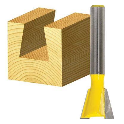 ECONOCUT Router Bit TCT Dovetail 14-Degree 14.3mm 1 4inch -Shank EY 1018