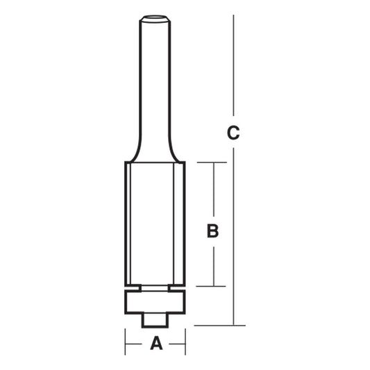 ECONOCUT Router Bit TCT Flush Trim 9.5mm 1 4inch -Shank EY 8012 B