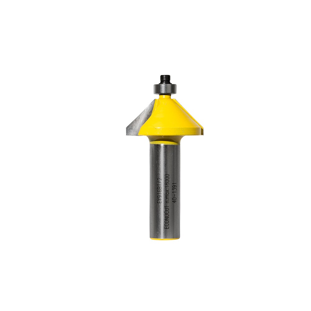 ECONOCUT Router Bit TCT Chamfering 45-Degree 32mm 1 2inch -Shank EY 916 B 1 2