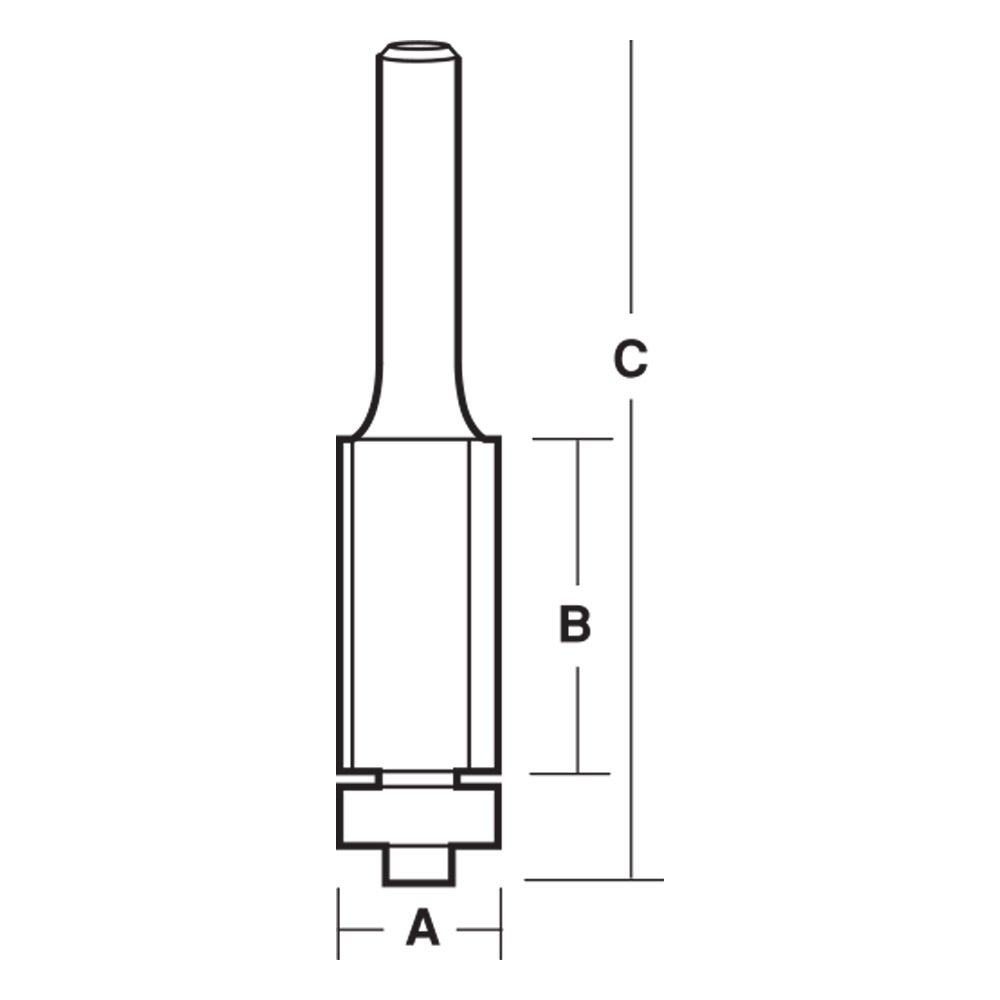 ECONOCUT Router Bit TCT Flush Trim 12.7mm 1 4inch -Shank EY 8016 B 1 2