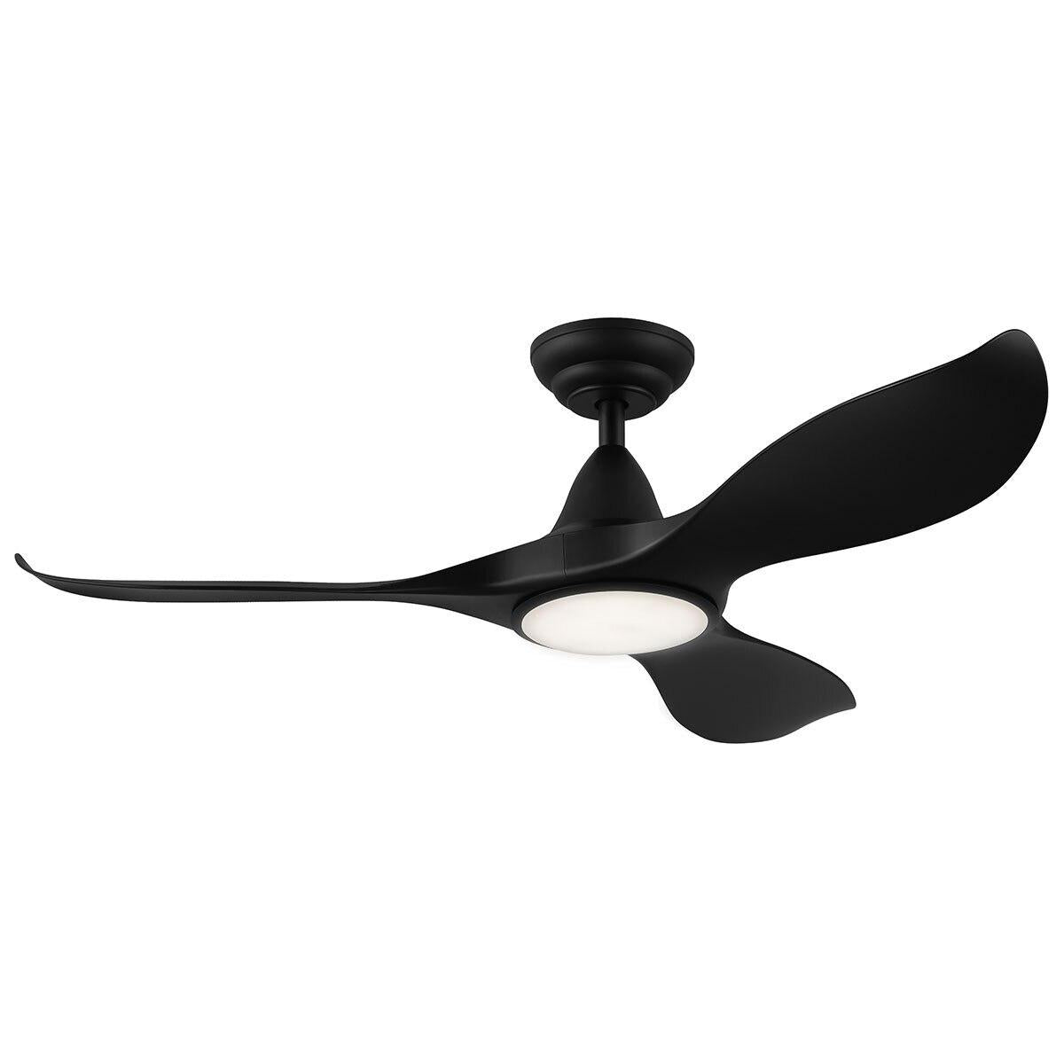 EGLO Noosa DC Fan 18W Tri-Colour LED Light Black