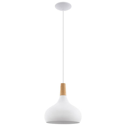 EGLO Sabinar Pendant White Wood Light