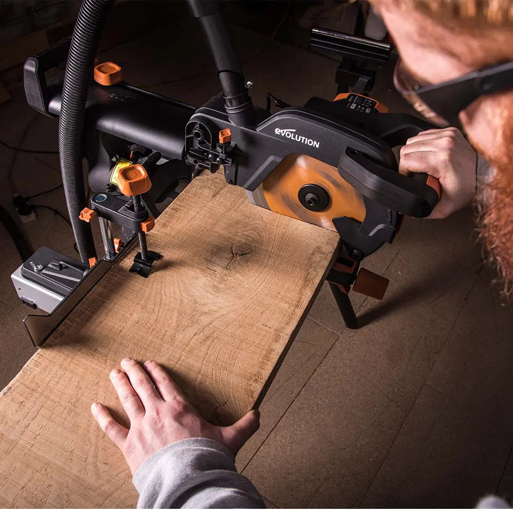 EVOLUTION 2000W 255mm Multi-Material Sliding Mitre Saw R255SMS