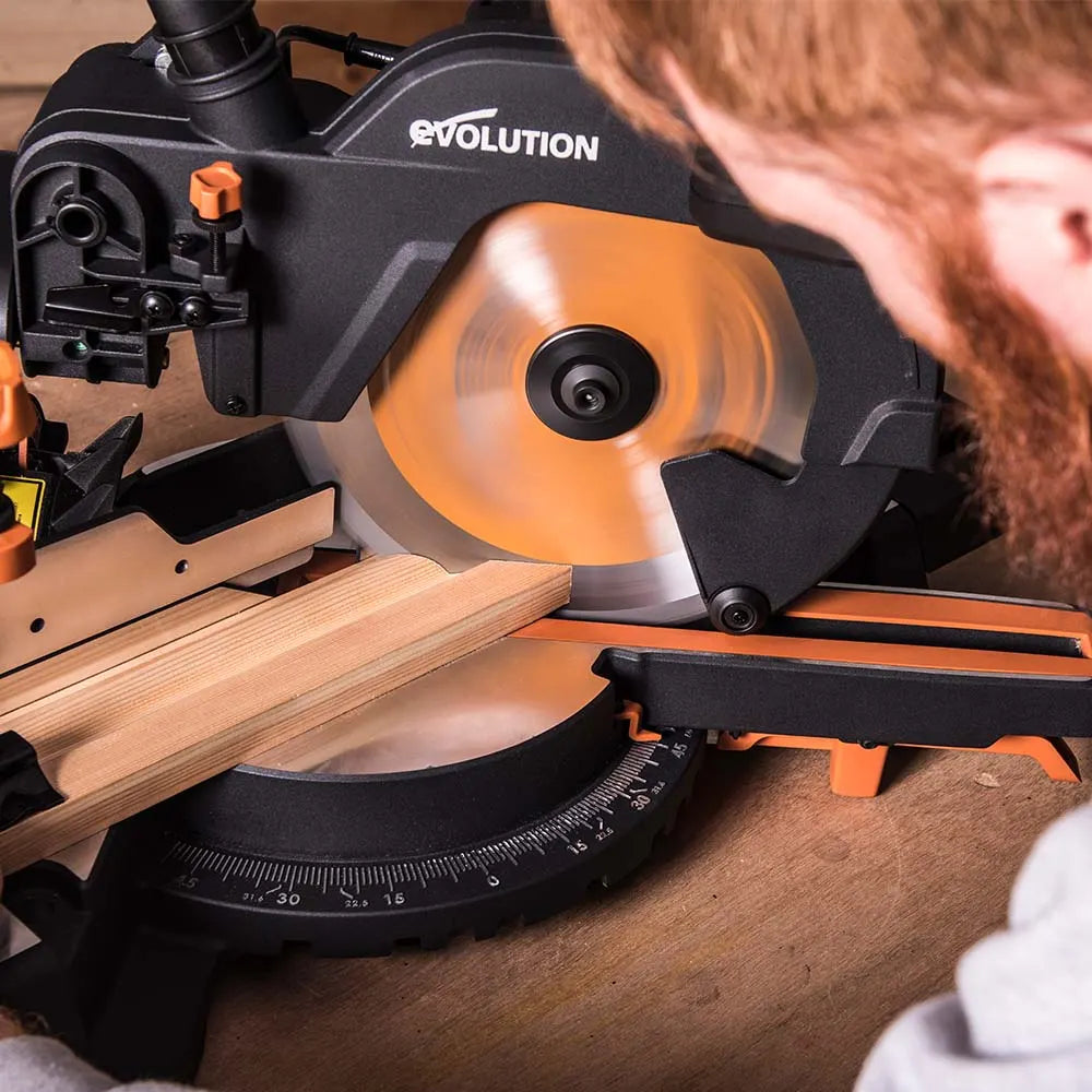 EVOLUTION 2000W 255mm Multi-Material Sliding Mitre Saw R255SMS