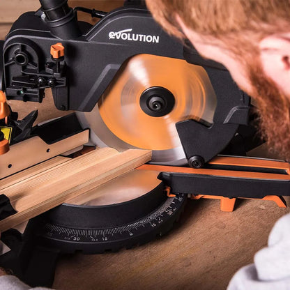 EVOLUTION 2000W 255mm Multi-Material Sliding Mitre Saw R255SMS