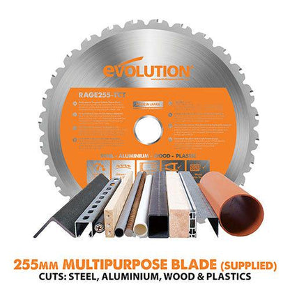 EVOLUTION 255mm 1500W Multi-Purpose Table Saw RAGE5S