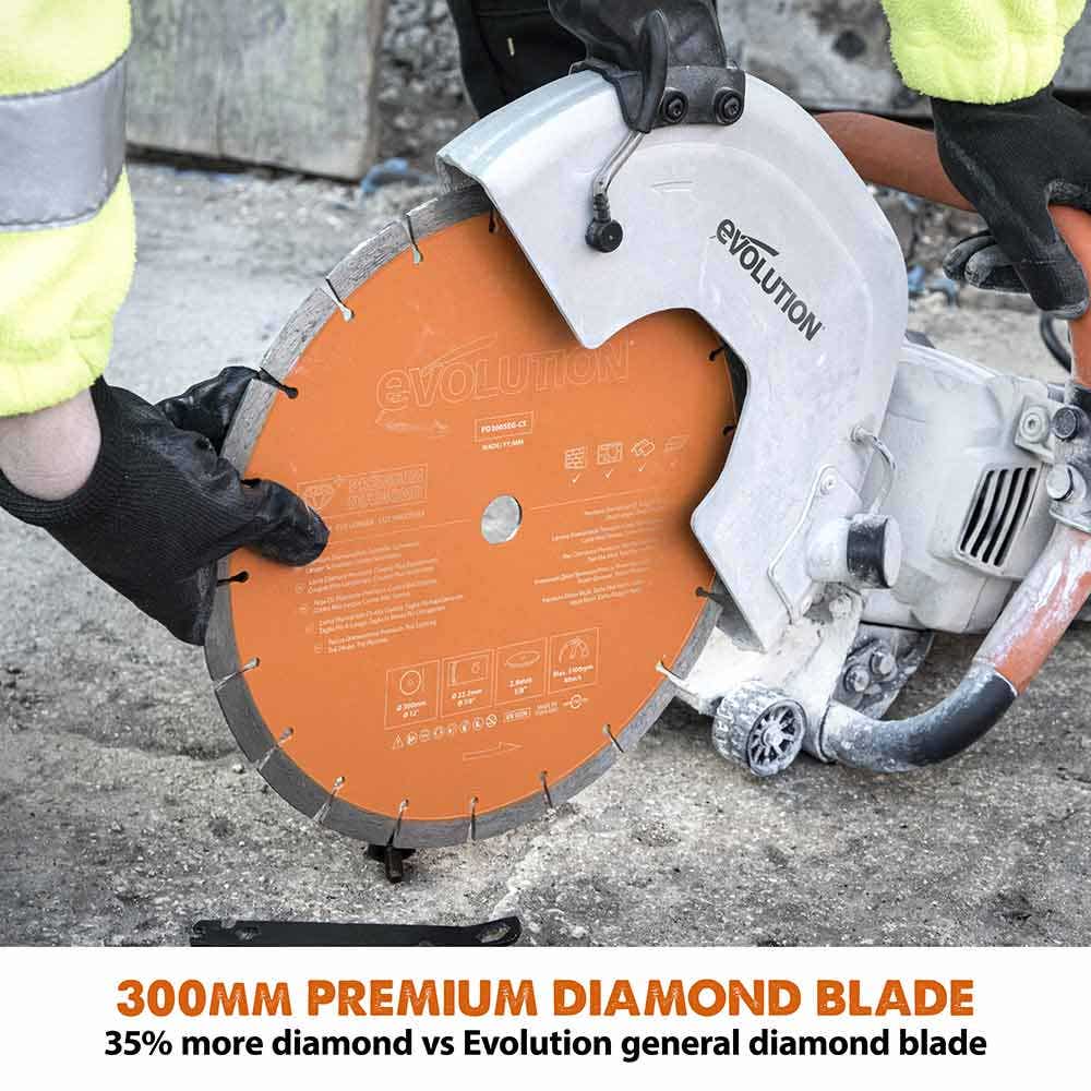 EVOLUTION 305mm Electric Disc Cutter with Overload Protection 0120006A