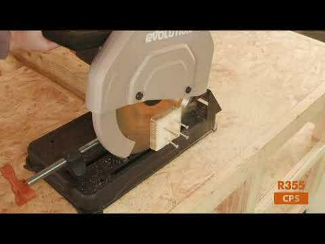 EVOLUTION 355mm 2200W Multi-Material Cutting Chop Saw w. Blade R355CPS