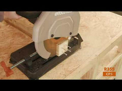 EVOLUTION 355mm 2200W Multi-Material Cutting Chop Saw w. Blade R355CPS