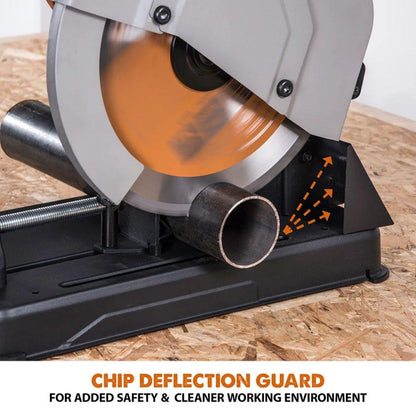 EVOLUTION 355mm 2200W Multi-Material Cutting Chop Saw w. Blade R355CPS