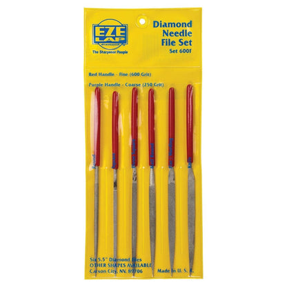 EZELAP 140mm Diamond Fine Needle File Set - 6 Piece 600F