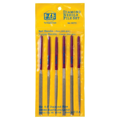 EZELAP 140mm Diamond Coarse Needle File Set - 6 Piece 607C