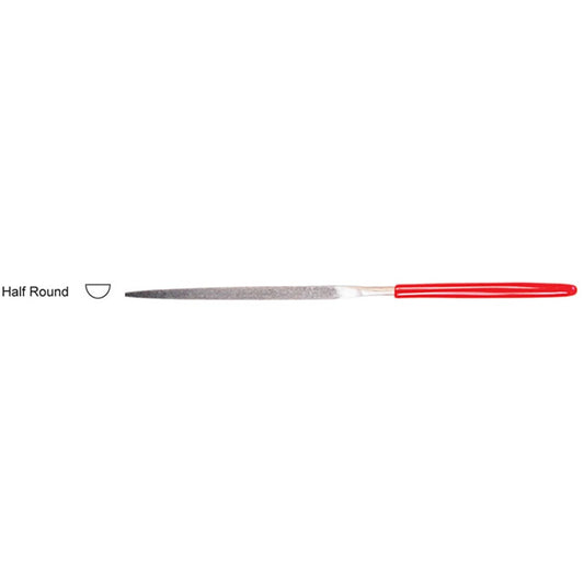 EZELAP 140mm Diamond Half Round Coarse Needle File 604C
