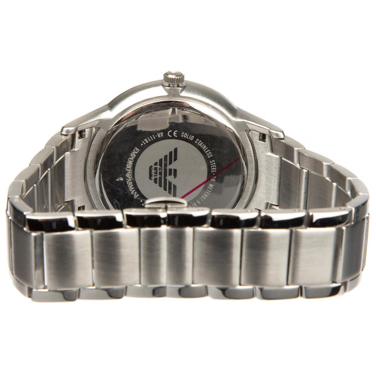 Emporio Armani Silver Tone Analogue Men's Watch AR11181