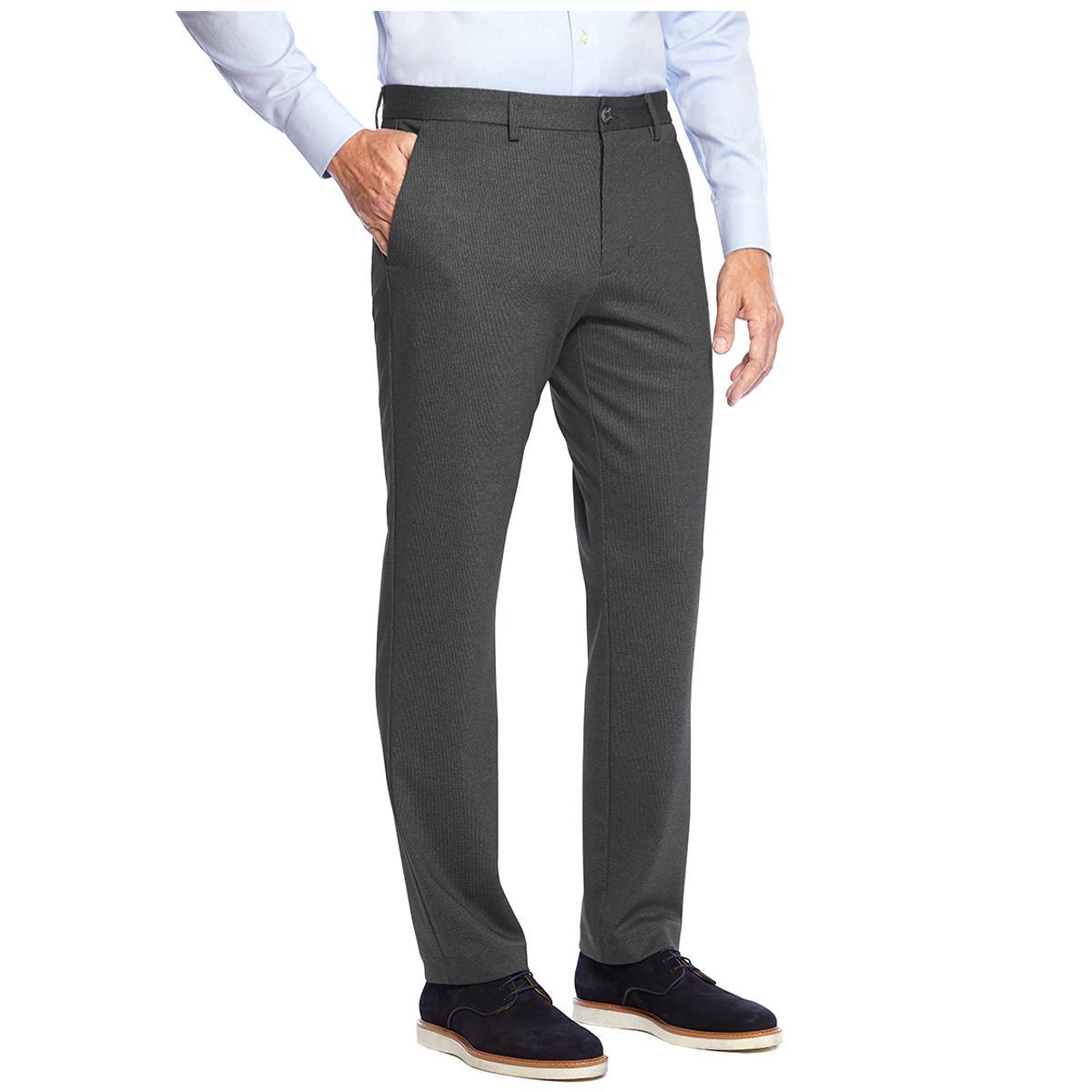 English Laundry Men's Knit Flat Front Pants Asphalt