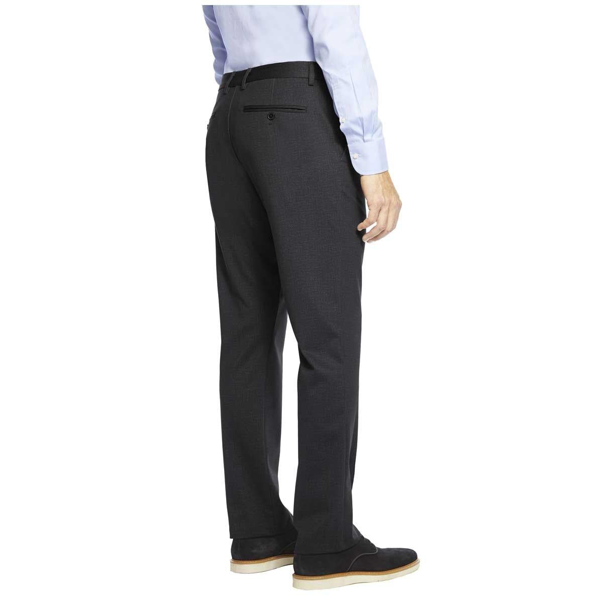 English Laundry Men's Flat Front Knit Dress Pant Asphalt