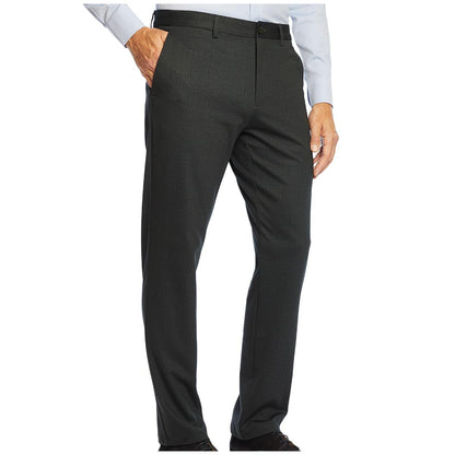 English Laundry Men's Knit Flat Front Pants Asphalt