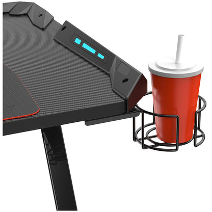 Eureka Ergonomic Gaming Desk with Blue LED Lights Z1-S