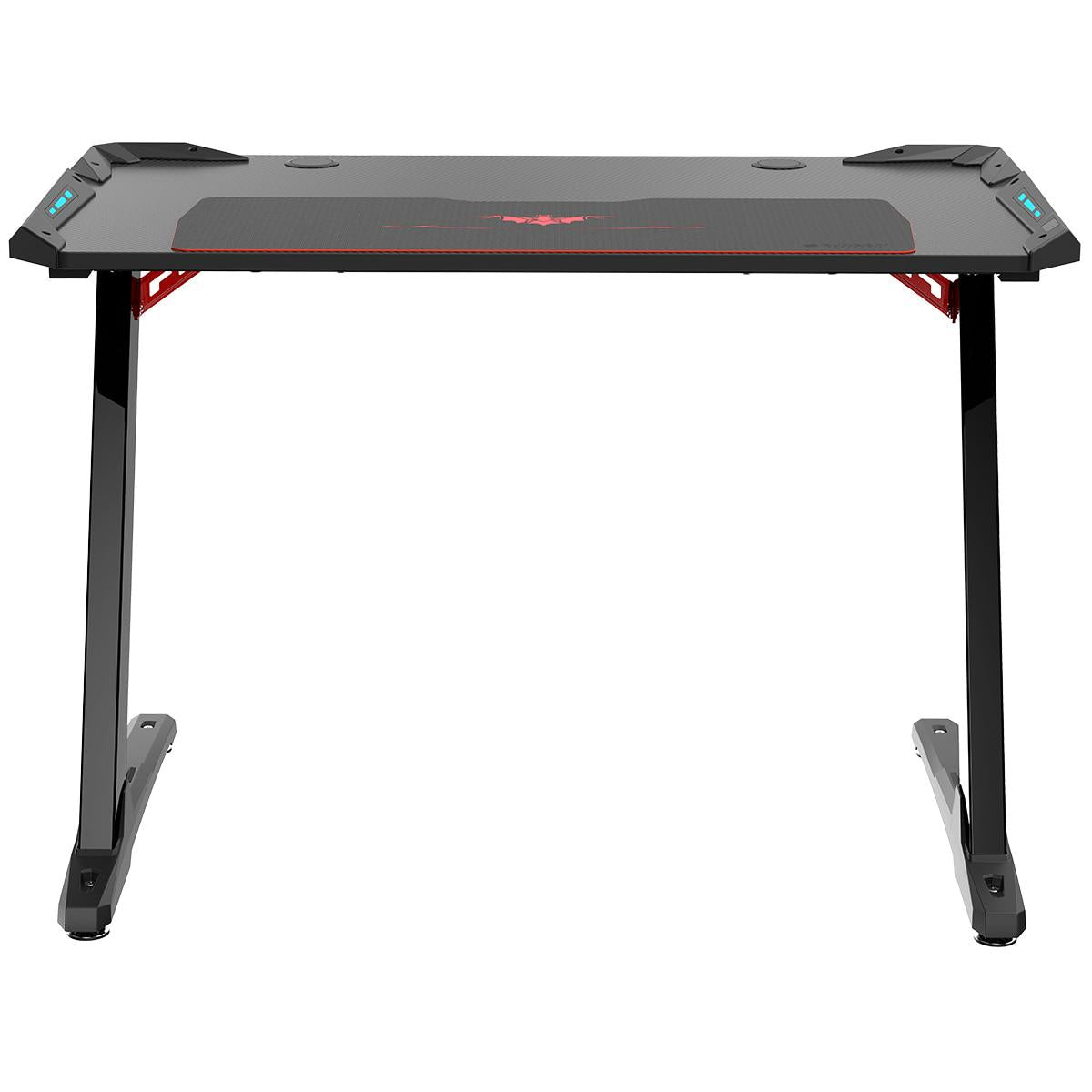 Eureka Ergonomic Gaming Desk with Blue LED Lights Z1-S