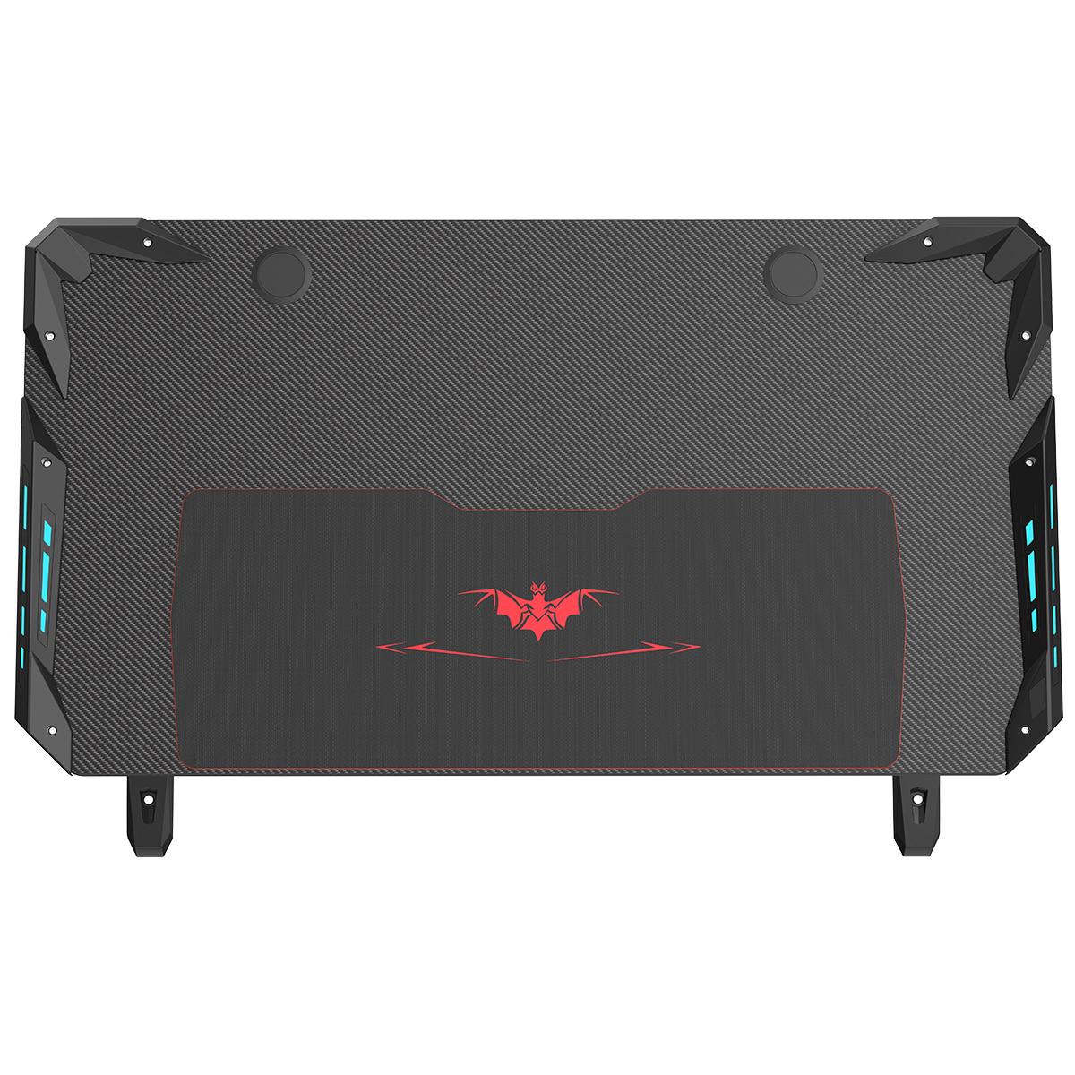 Eureka Ergonomic Gaming Desk with Blue LED Lights Z1-S