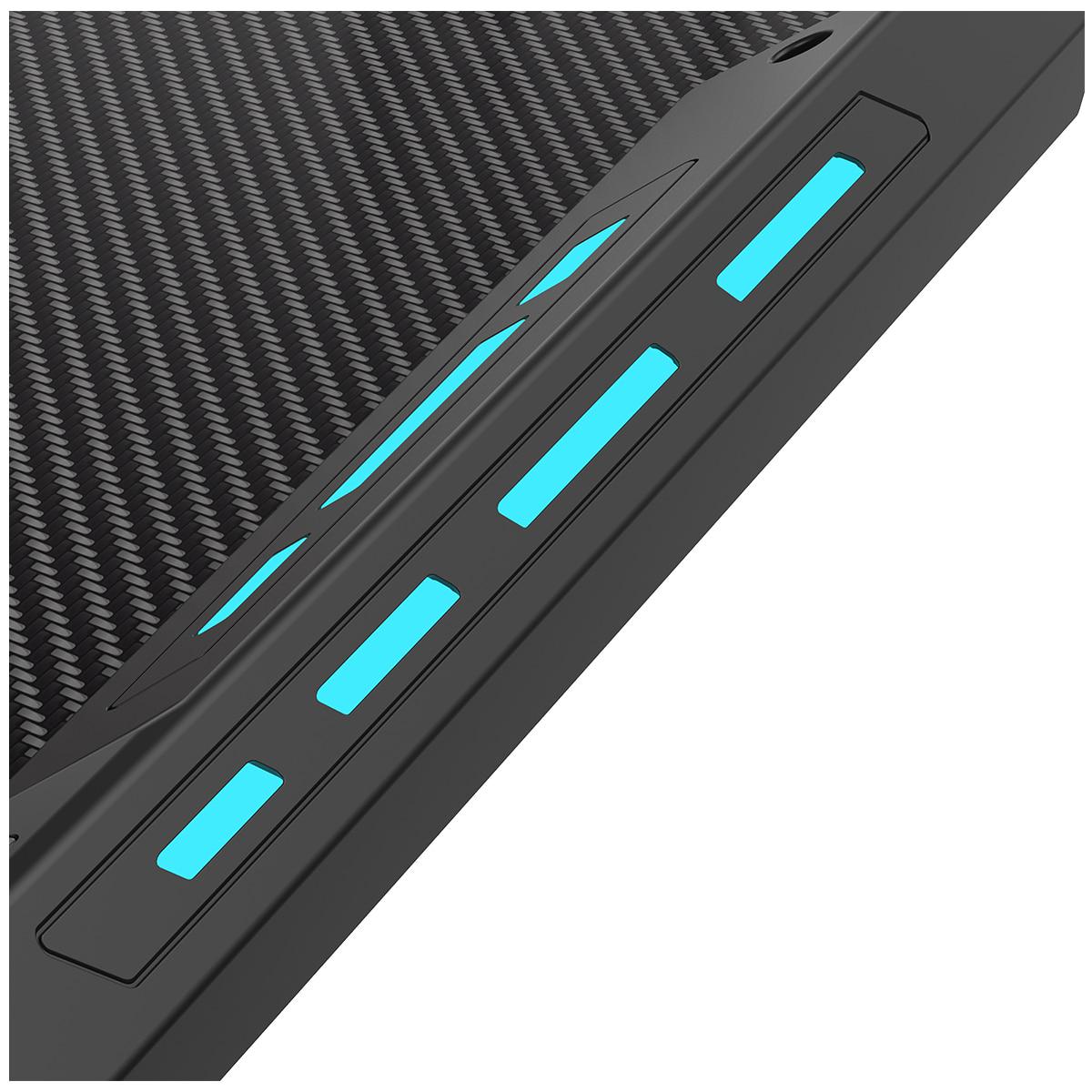 Eureka Ergonomic Gaming Desk with Blue LED Lights Z1-S