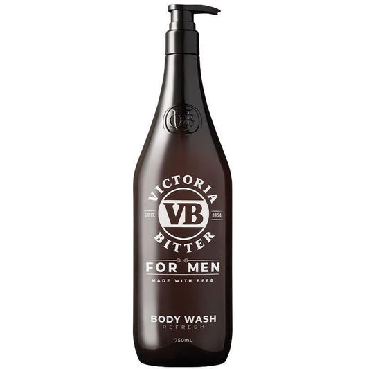 VB for Men Body Wash 750ml with Hops & Barley Extract for Deep Cleansing