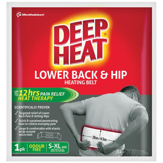 Deep Heat Lower Back & Hip Pain Relief Heating Belt