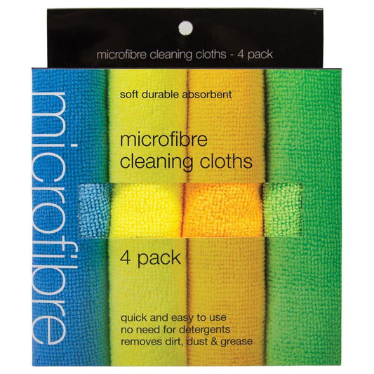 Microfibre Cleaning Cloths - 4 Pack