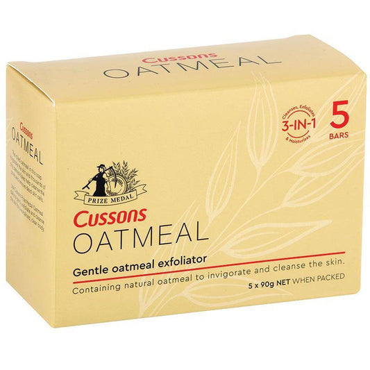 Cussons Prize Medal Oatmeal Soap Bar 5x90g – Cleanses Pores & Invigorates Skin