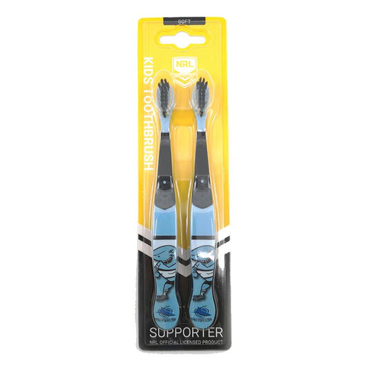NRL Kids Toothbrush Cronulla Sharks Twin Pack