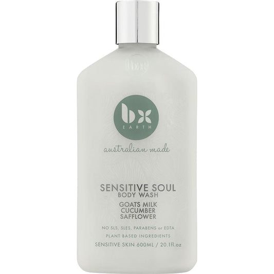 BX Earth Sensitive Soul Body Wash 600ml with Goats Milk, Cucumber & Safflower Oil
