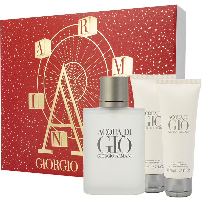 Giorgio Armani Acqua Di Gio Eau de Toilette 100ml + 75ml Shower Gel + 75ml Body Lotion - 3 Piece Set