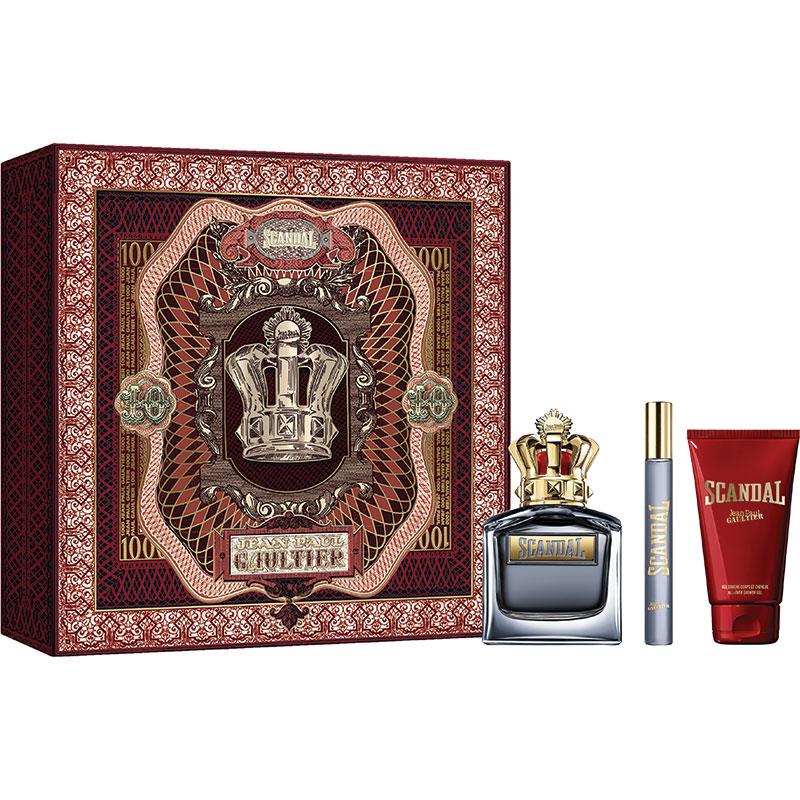 Jean Paul Gaultier Scandal For Him Eau de Toilette 100ml + 75ml Shower Gel + 10ml Travel Spray 3 Piece Set 2024