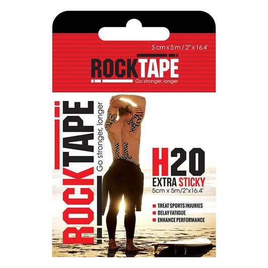 Rocktape H20 Black Logo 5cm x 5m - Ultimate Support for Active Lifestyles