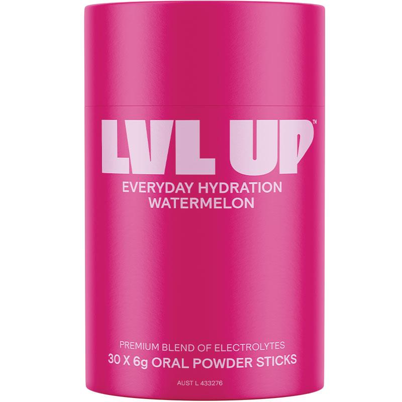 Lvl Up Everyday Hydration Sticks - Watermelon Flavor 30 Pack