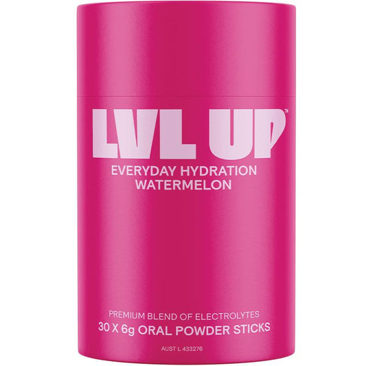 Lvl Up Everyday Hydration Sticks - Watermelon Flavor 30 Pack