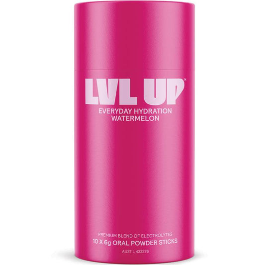 Lvl Up Everyday Hydration Sticks - Watermelon Flavor 10 Pack