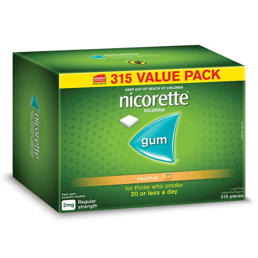 Nicorette Gum 2mg Fresh Fruit - 315 Pieces (Exclusive Size)