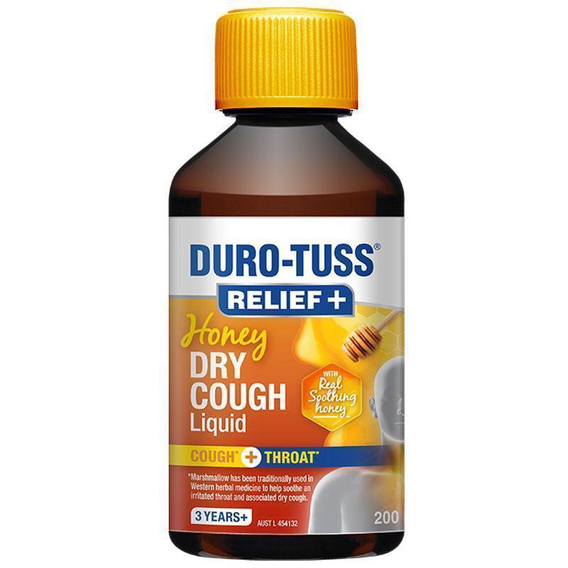 Durotuss Relief + Honey Dry Cough Liquid - 200ml