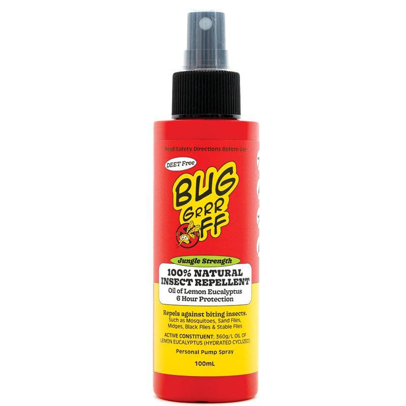 BUG-grrr OFF Jungle Strength Natural Insect Repellent Spray 100ml - DEET Free & Vegan