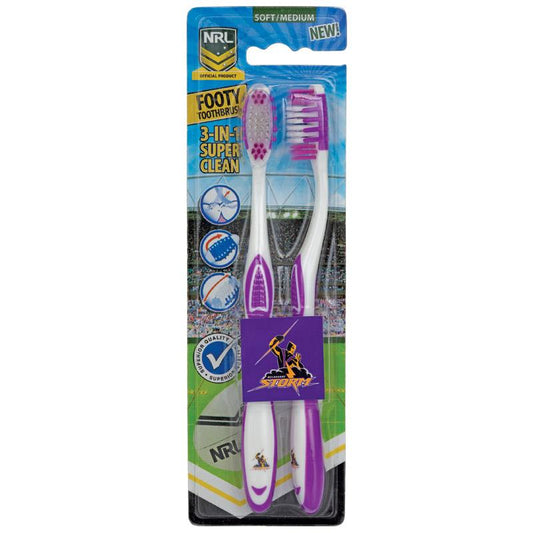NRL Toothbrush Melbourne Storm 2 Pack