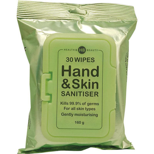 Health & Beauty Antibacterial Wipes 30 Pack - Kills 99.9% of Germs