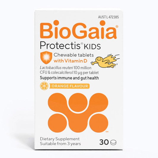 BioGaia Protectis with Vitamin D 10mcg - Orange Flavour - 30 Tablets