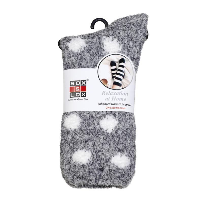Adults Bed Socks Twinkle Dots Black and White