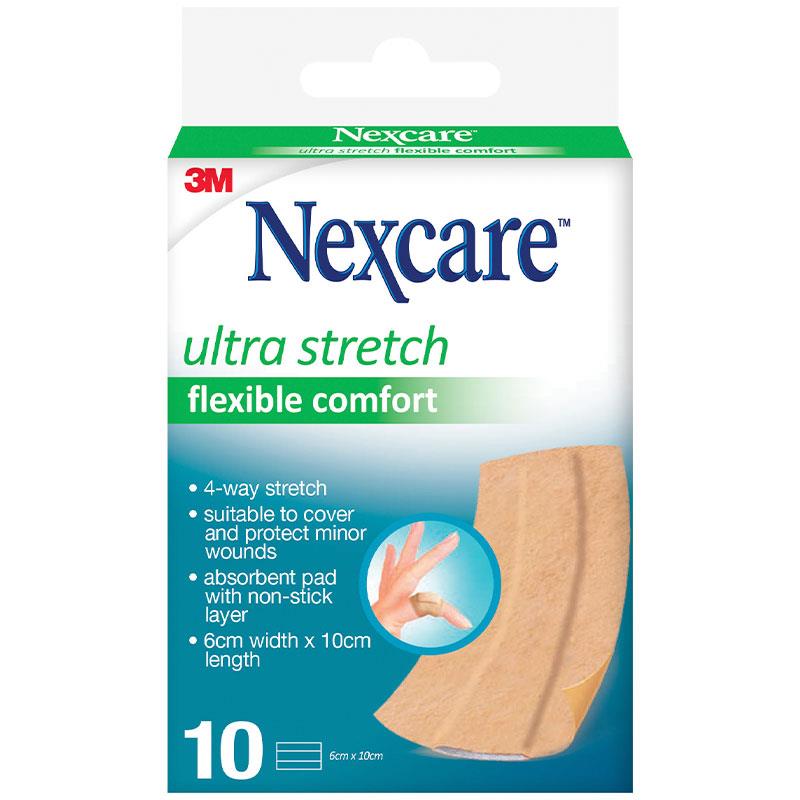 Nexcare‰ã¢ Ultra Stretch Flexible Comfort Lengths - 6cm x 10cm (10 Pack)