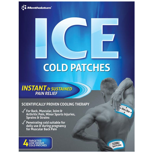 ICE Cold Patches - 4 Pack for Pain Relief
