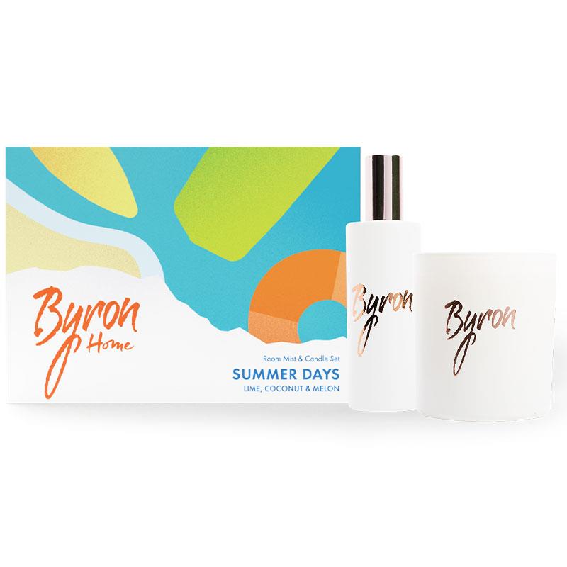 Byron Summer Days Candle 160g & Room Spray 50ml Gift Set